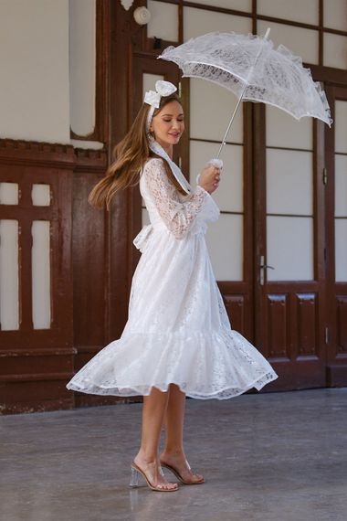Vintage White Lace Dress - photo 2