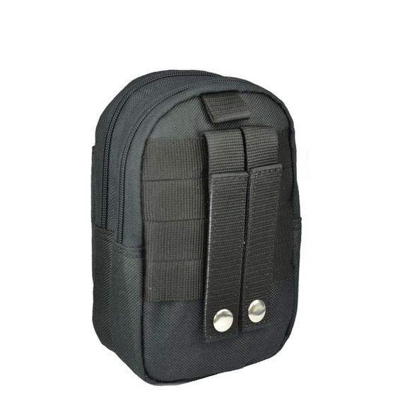 Тактическая поясная сумка Molle 610D Cordura Bandolier, черная - фото 2
