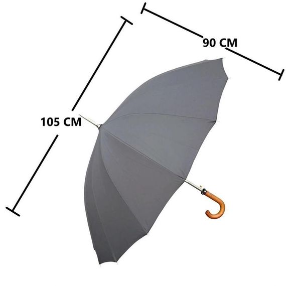 Marlux 105 Cm Vale Protocol Walking Stick Umbrella Black - фото 3