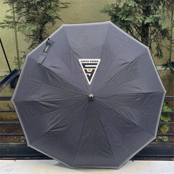Жіноча парасолька-автомат Snotline 07L Black в горошок - фото 3