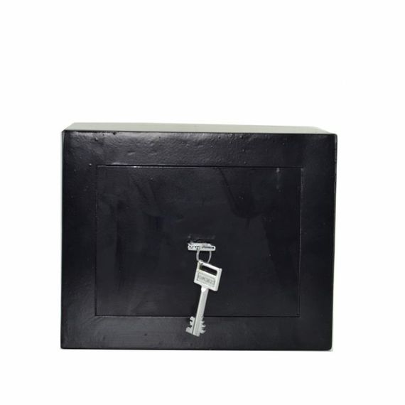 Home Office Safe with Key Steel Safe 30x19x27 Cm - photo 1