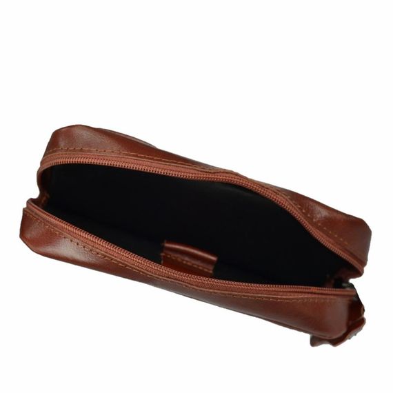 Genuine Leather Pipe Carrying and Storage Bag Coffee - photo 2