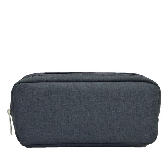 Double Pocket Linen Pencil Bag Smoked - photo 4