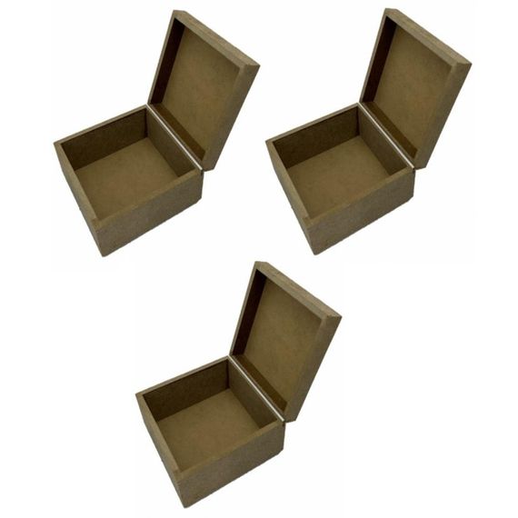 Triple Small Wooden Box 11x11 Cm - photo 1