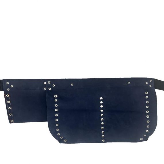 Genuine Leather Nubuck Technician Equipment Nail Bib Waist Bag Navy Blue - photo 5