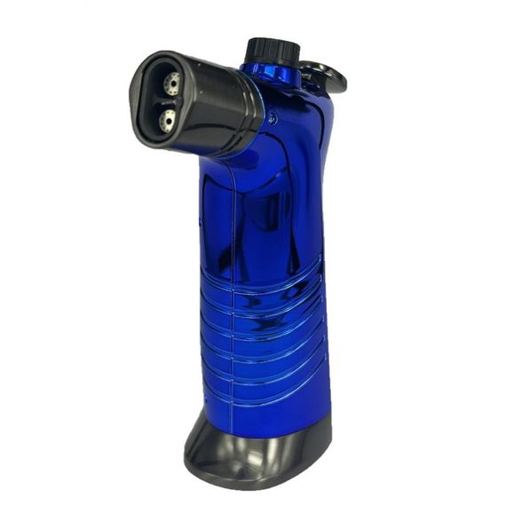 Double Flame Desktop Torch Jet Lighter Blue - photo 2