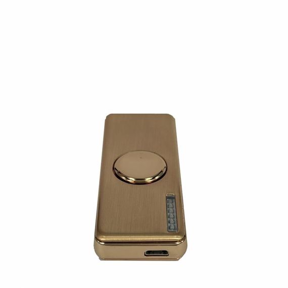 Usb Rechargeable Electronic Lighter Gold with Light Wheel - photo 3