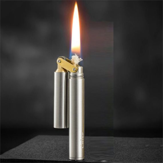 Ultra Slim Petrol Cylinder Lighter Silver - photo 1