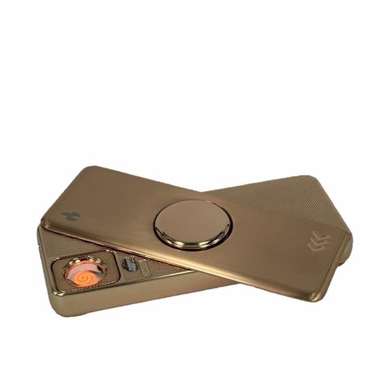 Usb Rechargeable Electronic Lighter Gold with Light Wheel - photo 4