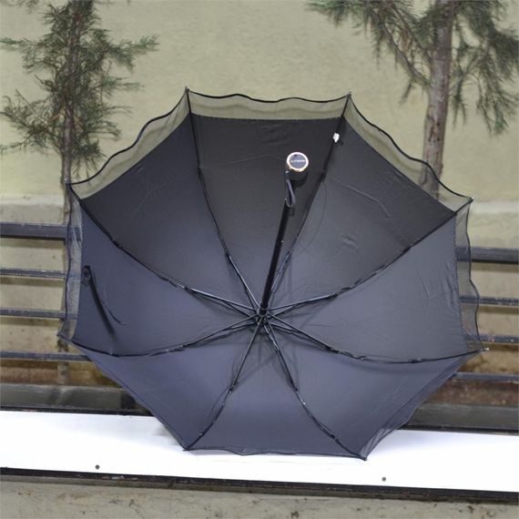 Marlux 1213 Tulle Patterned Manual Women's Umbrella Black - photo 2