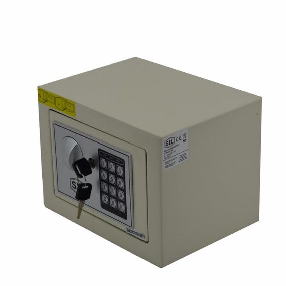 Electronic Password and Locked Steel Box Safe 23x17 Cream - photo 3