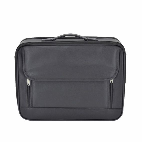 Vegan Leather Briefcase and Laptop Bag with Encrypted Safe 13 Inch Black - photo 1