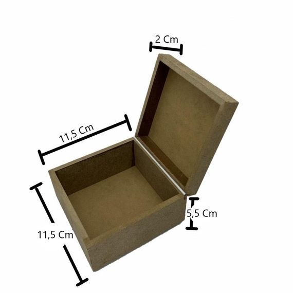 Double Small Wooden Box 11x11 Cm - photo 4