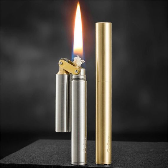 Ultra Slim Gasoline Cylinder Lighter Gold - photo 4