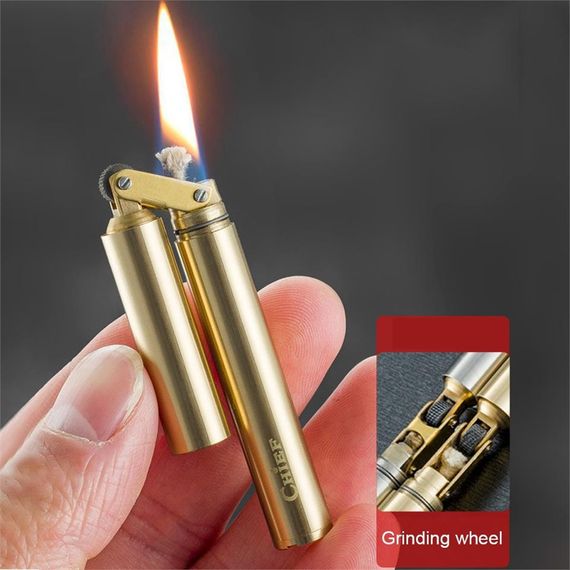 Ultra Slim Gasoline Cylinder Lighter Gold - photo 3