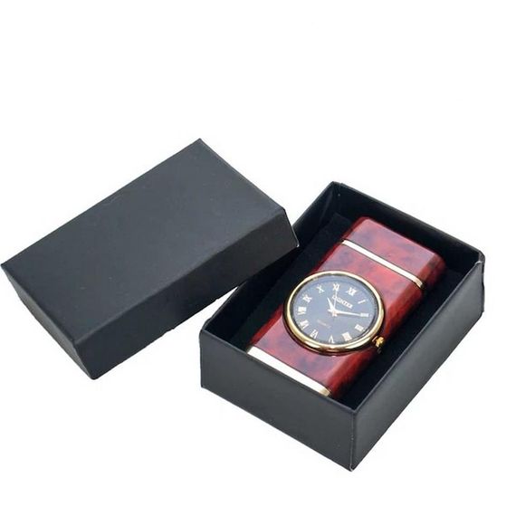 Quartz Clock Torch Jet Lighter Red - photo 5