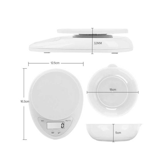Digital Kitchen Scale with Bowl 5 Kg - photo 4