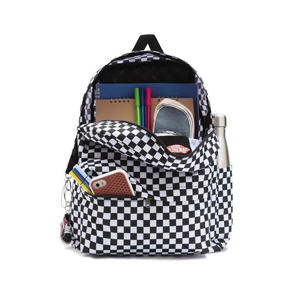 Vans Mn Old Skool Check Backpack Sırt Çantası Damalı Beyaz - фото 2