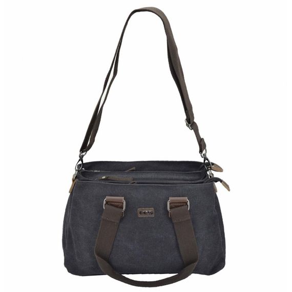 Ççs 31320 Three Compartment Canvas Women's Hand and Shoulder Bag Black - photo 4