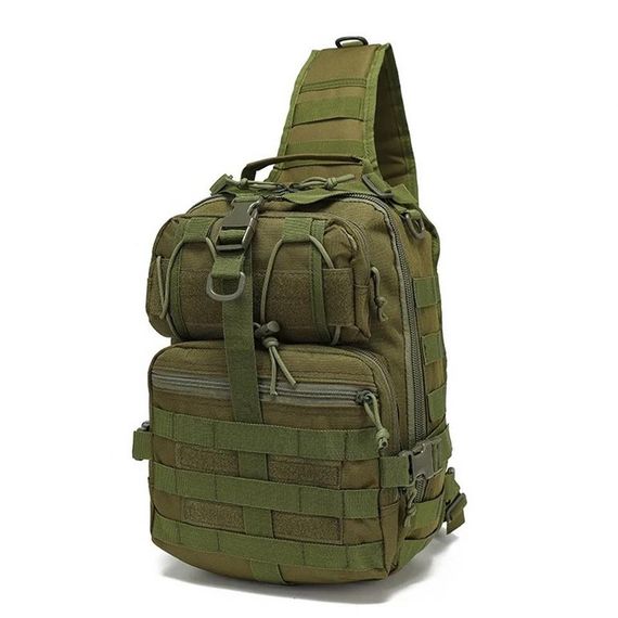 Сумка Taktikal TK1002 на 20 л, крос-переноска, хаки, багато кишень, водонепроникний нейлон, зручні плечові вставки для тривалого використання - фото 1