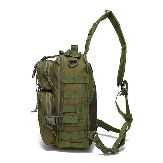 Сумка Taktikal TK1002 на 20 л, крос-переноска, хаки, багато кишень, водонепроникний нейлон, зручні плечові вставки для тривалого використання - фото 4