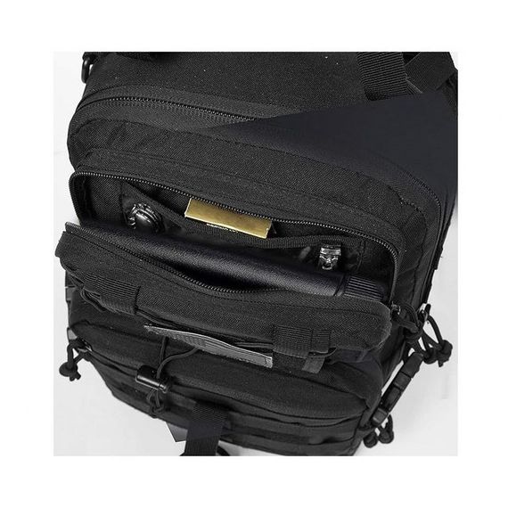 Сумка Taktikal TK1002 20LT з плечовим ременем, чорна, багатофункціональна, водонепроникна, ідеальна для активного відпочинку та повсякденного використання - фото 2
