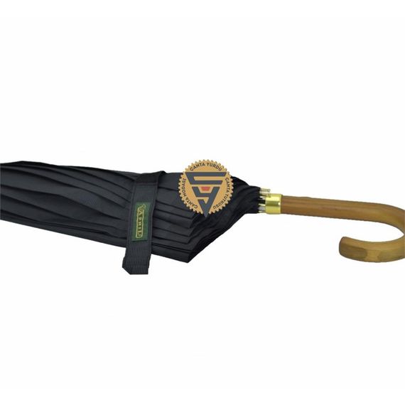 April A-213G 10 Telli Baston Sap Şemsiye Siyah - fotoğraf 2