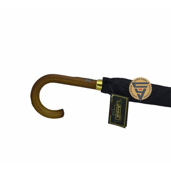 April A-213G 10 Telli Baston Sap Şemsiye Siyah - fotoğraf 4