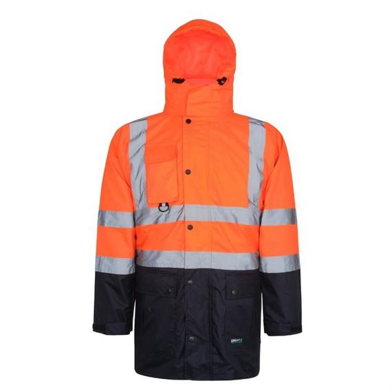 Reflektörlü 5+1 Farklı Kullanımlı Oxford 300D Parka Turuncu - صورة 1