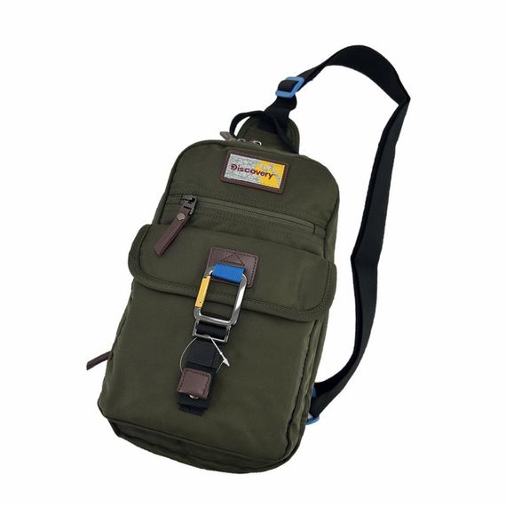 Сумка через плечо Discovery Slingbag D00720 хаки, многофункциональная, легкая, с карманами для планшета и телефонов, 35x20x12 см, 8 литров - фото 3