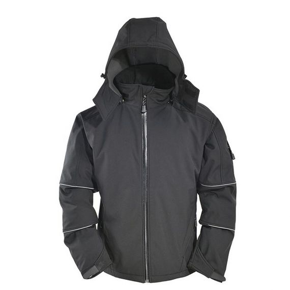 Softshell İş Montu Su Geçirmez Ceket Siyah - fotoğraf 1