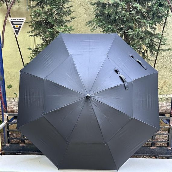 Marlux Çift Katmanlı 140 Cm Fiber Vale Şemsiye Siyah - fotoğraf 4