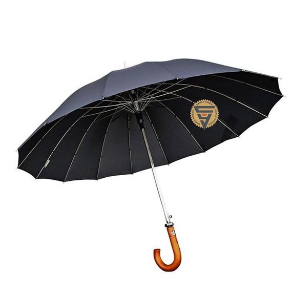 Snotline Lüx 16 Telli Protokol Vale Baston Şemsiye Siyah 41G 105 Cm Cap - fotoğraf 1