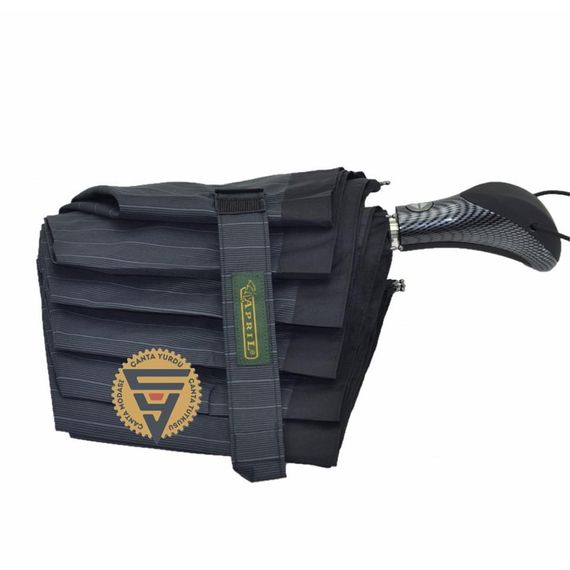 April A-227-G Tam Otomatik Fullmatic Special 10 Telli Şemsiye Siyah - fotoğraf 1