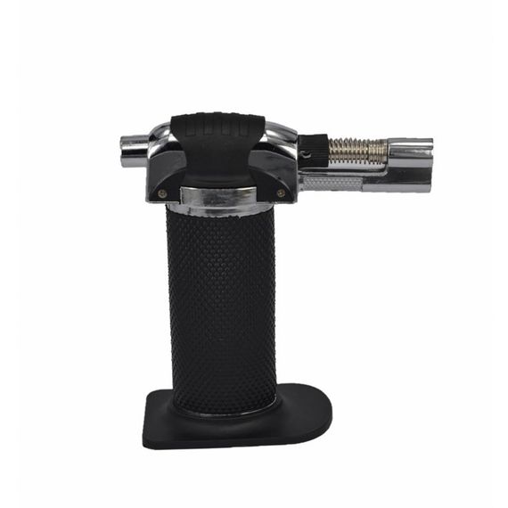 ولاعة ميني مزودة بقاعدة، تصميم أسود، تعمل بقمرة حرارية تصل إلى 1300 درجة، متعددة الاستخدامات ومريحة في الاستعمال - صورة 3