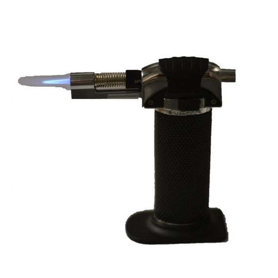 ولاعة ميني مزودة بقاعدة، تصميم أسود، تعمل بقمرة حرارية تصل إلى 1300 درجة، متعددة الاستخدامات ومريحة في الاستعمال - صورة 5