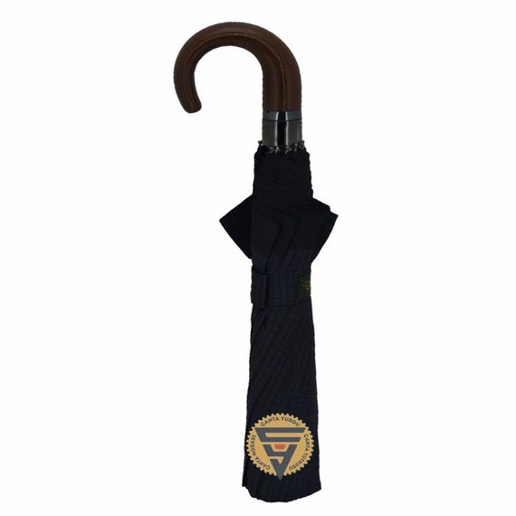 April A-228G Elite Short Leather Walking Stick Handle 10 String Umbrella Brown Handle - photo 4