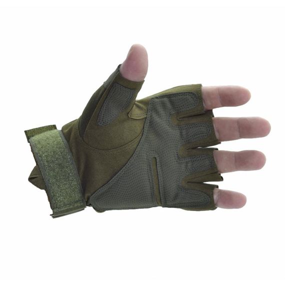 Тактические перчатки с защитой пальцев, зеленые, износостойкие, с микровентиляцией, гибкие и удобные, обеспечивают надежный захват и защиту - фото 3