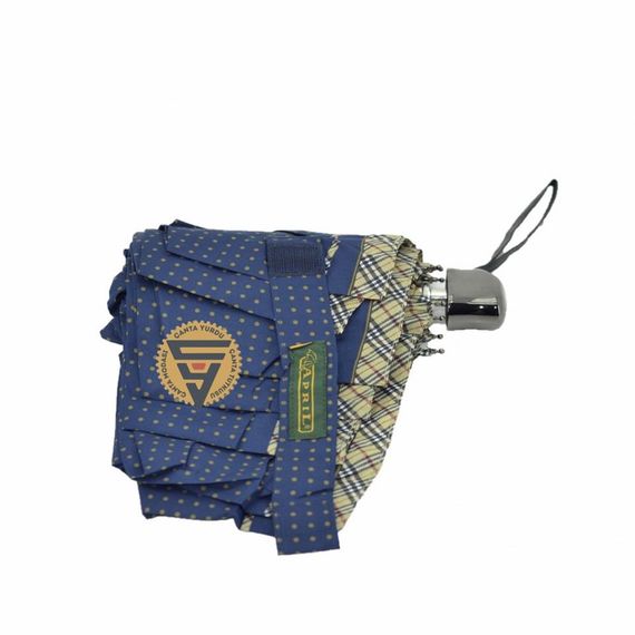 April A-203L Kadın Şemsiye Micro Mini Puantiyeli Lacivert - fotoğraf 1