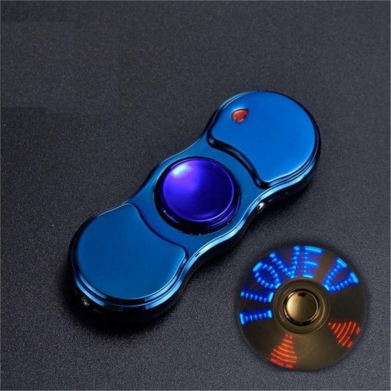 Stres Çarklı Işıklı Usb Şarjlı Tesla Çakmak Lacivert - fotoğraf 2