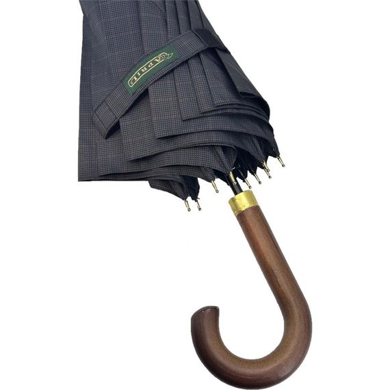 April A-213G 10 Telli G1 Baston Sap Şemsiye Ekose Siyah - fotoğraf 3