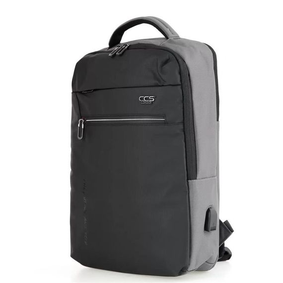 Рюкзак ЧЧС 51395 чорний, 2 основних відділення, 3 відкритих кишені, USB-підключення, polyester, 22x42x10 см - фото 1