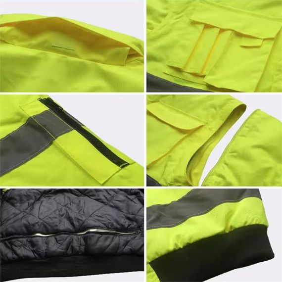 Kolları Çıkabilir 300D Oxford Reflektörlü Pilot Mont Sarı - фото 4