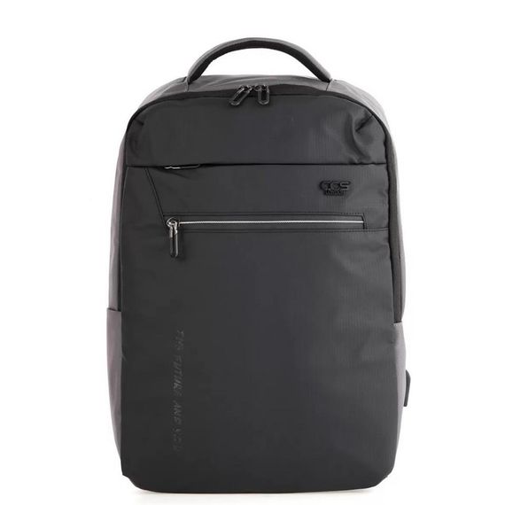 Рюкзак ЧЧС 51395 чорний, 2 основних відділення, 3 відкритих кишені, USB-підключення, polyester, 22x42x10 см - фото 2