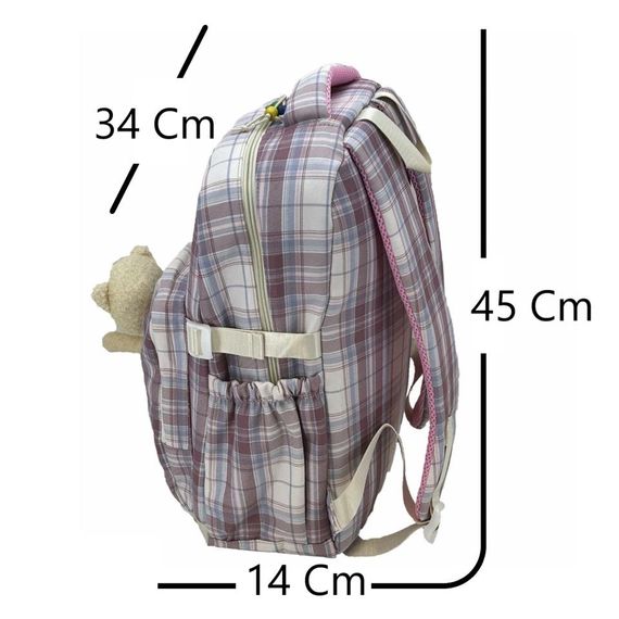 Рюкзак Young 51693 з ведмедиком, 45x35x15 см, об'єм 15 л, регульовані лямки, два передні кишені, відділення для ноутбука, колір рожевий - фото 5