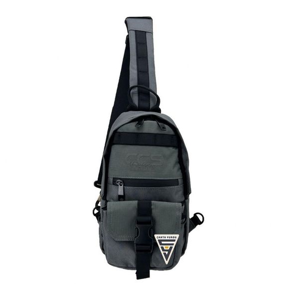 حقيبة ظهر وصدر Čçs London 51606 مقاومة للماء بلون رمادي، تصميم عصري، متعددة الجيوب، مثالية للاستخدام اليومي - صورة 3