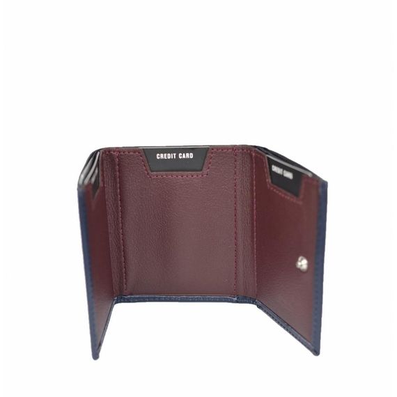 ÇÇS Genuine Leather Card Holder Wallet Blue - photo 3