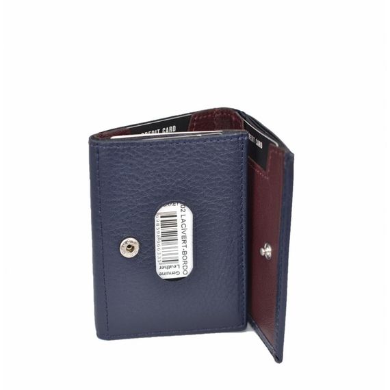 ÇÇS Genuine Leather Card Holder Wallet Blue - photo 2