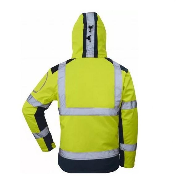 Softshell Reflektörlü İş Montu Su Geçirmez Ceket Sarı - صورة 2