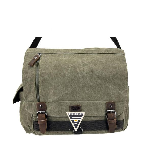 Ççs London 31466 Postman Briefcase with Shoulder Strap Green - photo 2